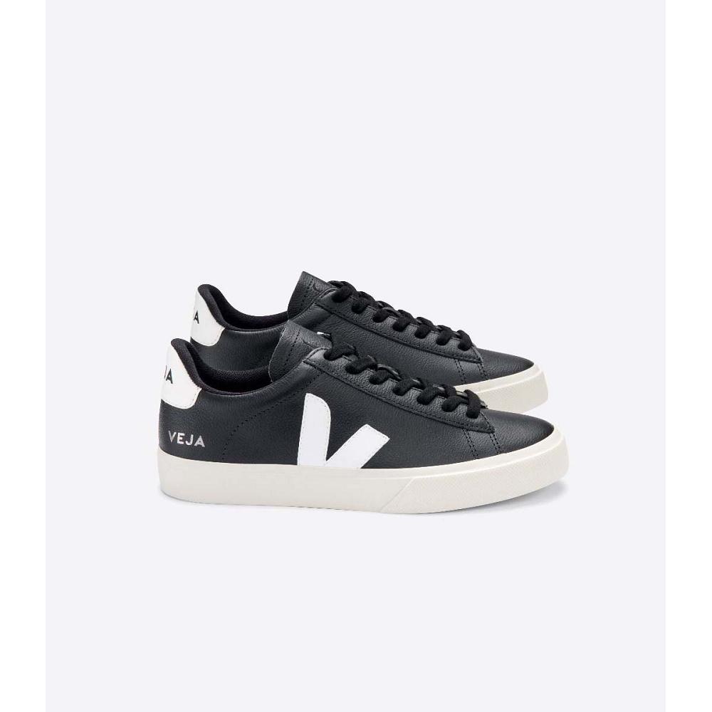 Black/White Women\'s Veja CAMPO CHROMEFREE Low Tops Sneakers | AU 595HAP